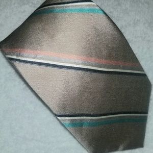 Designer Christian Dior Brown Stripe Tie